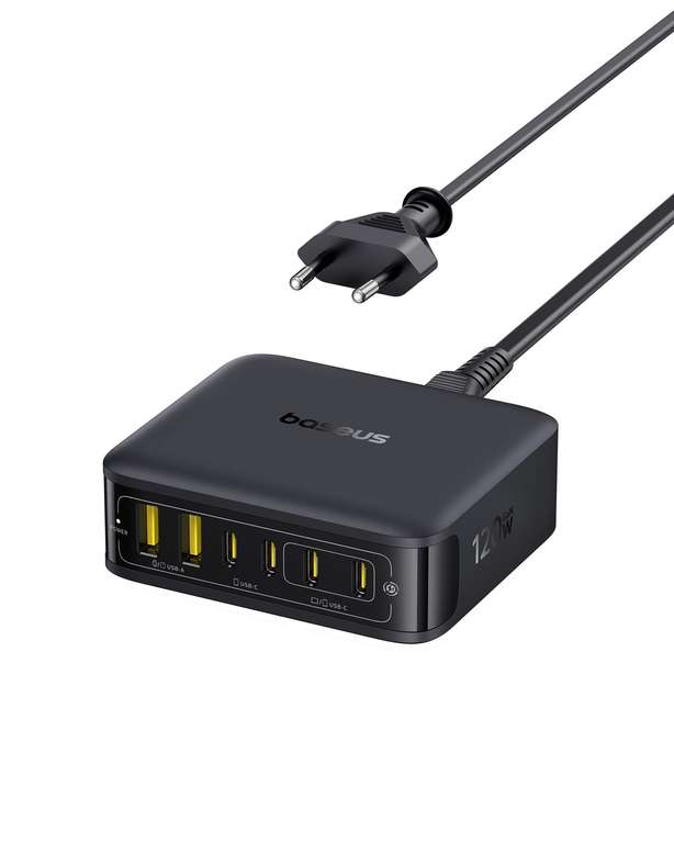 Chargeur BASEUS 120 Watts - 6 ports (4x type C / 2x type A) - via Coupon à 31.99 €