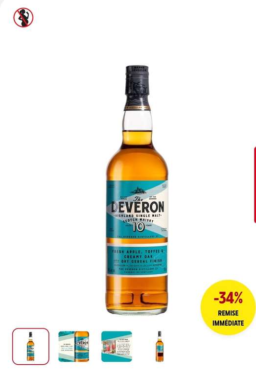 Scotch Whisky 10 ans The Deveron à 16.49 €