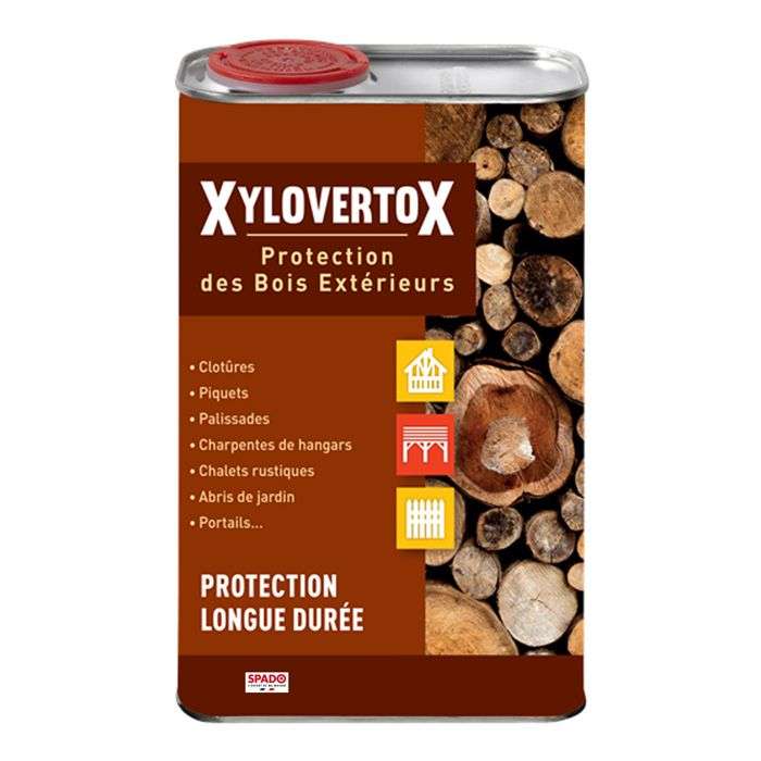 XYLOVERTOX - Protection des bois extérieurs - Nourrit, protège et entretient- Protection longue durée - 5 L - Fabriqué en France à 46.22 €