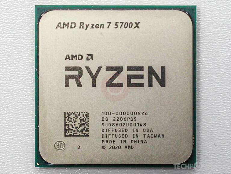 Processeur AMD AM4 Ryzen 7 5700x - 8 / 16 3.4 to 4.6 GHz, 65w, tray sans boite à 131.63 €