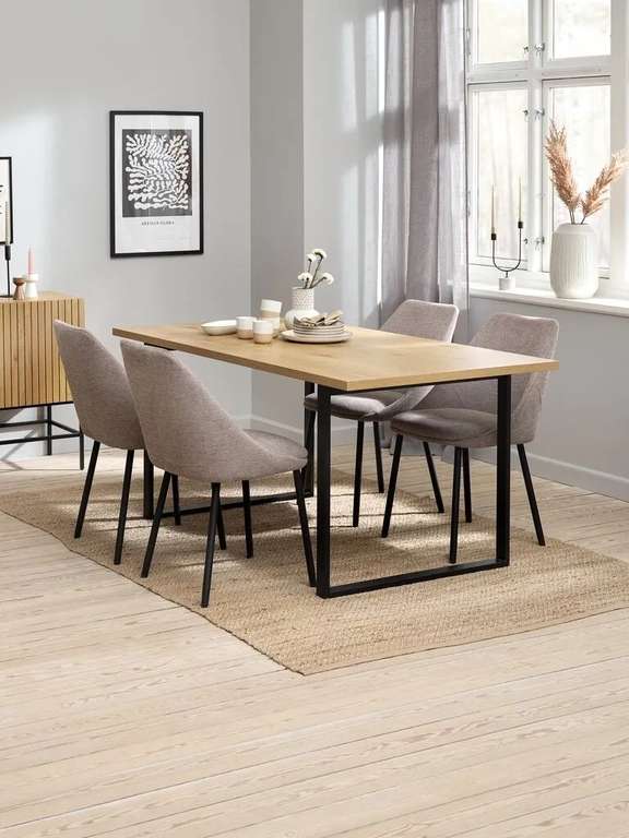 Table AABENRAA Jysk - 90x160 coloris chêne chaud/noir à 115 €