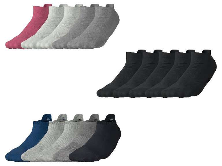 Lot de 5 Paires de Socquettes de Sport Crivit, Tailles du 35 au 46 à 2.99 €
